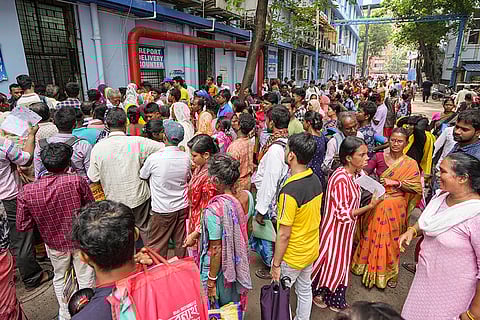 Doctors' strike in Kolkata: Patients wait for treatment at SSKM hospital